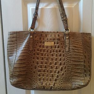 Authentic Brahmin Tan Leather Tote